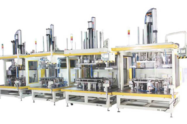 汽車座椅背板卷邊包邊壓著生產(chǎn)線