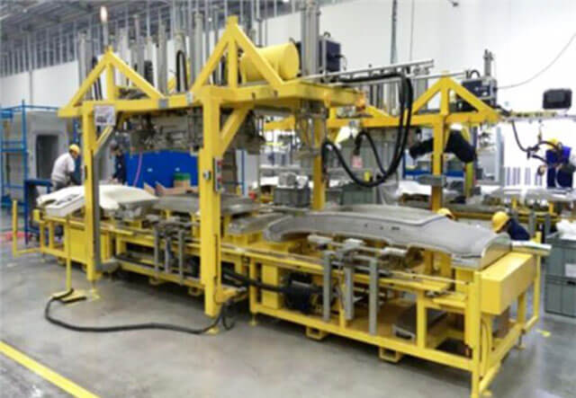 汽車頂棚噴膠翻邊包覆設(shè)備